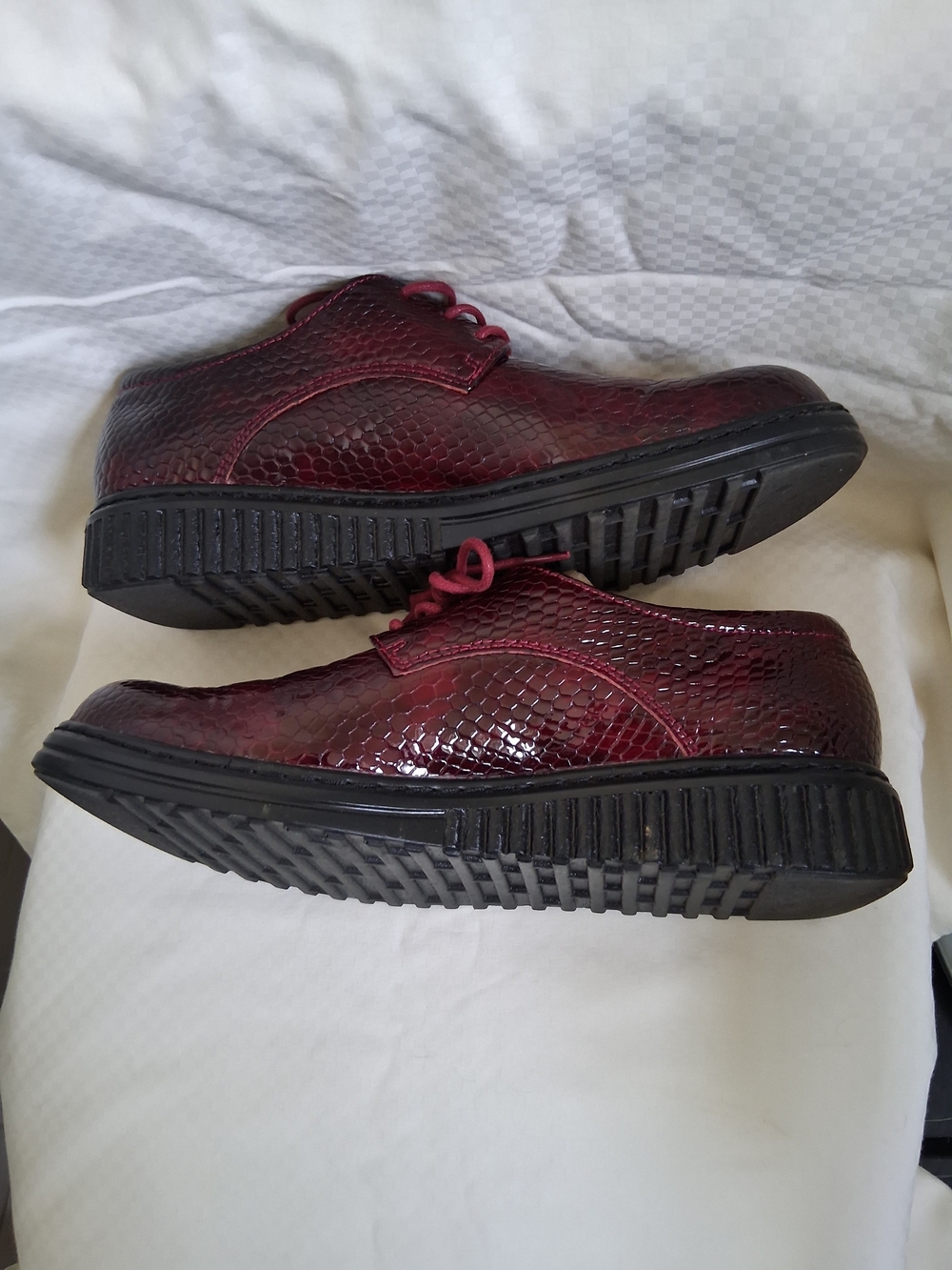 Women's fall  Burgundy Casual Lace-Up Shoes, Size 10 (EUR 41) brend 24PFM